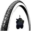 ECOVELO 1 Copertone 24 x 1 3/8 (37-540) + 1 Camera per City Bike, Bambino | Pneumatici Stradali BiancoNeri in Gomma Bicicletta