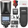 godox V1PRO-C V1PRO TTL - Fotocamera a testa tonda agli ioni di litio Compatibile con Canon, 76Ws HSS 1/8000s, batteria al litio integrata, lampada da modellazione a LED, innovativo flash esterno SU-1