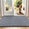 DEXI Zerbino Ingresso 60 x 90 cm, Tappeto Porta Interno Morbide Assorbente, Zerbini Antiscivolo Lavabile in Lavatrice per Ingressi, Cane, Corridoio, Blu