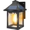 Moman Lampada Solare da Esterno, Applique da Parete Vintage con Sensore di Movimento 3 Modalità Faretto Esterno Solare Decorativo Impermeabile IP65 per Patio Giardino, Faretto-LED-Esterno-Solare-Luce