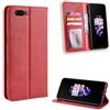 Jielangxin Cover per OnePlus 5,Custodia in Pelle Custodia per OnePlus 5 A5000 Custodia Case Cover Red