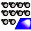 yifengshun 10PCS Luce Dell'occhio D'aquila Alta Potenza 18mm 9W Eagle Eye LED Per Luce Di Marcia Diurna Per Auto Moto Luci di Posizione DRL (Blu)