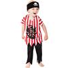 SMIFFYS Toddler Jolly Pirate Costume, Multi-Coloured, with Top, Trousers & Bandana, (T1)