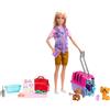 Barbie Carriere - Salvataggio e Recupero Animali, playset con bambola bionda, scimmietta e cucciolo di tigre, trasportino e accessori inclusi, giocattolo per bambini, 3+ anni, HRG50