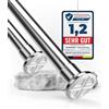 MEISENBERG Bastone Doccia a Pressione 260-310cm, Argento, Ø 32 mm, Asta Telescopica per Tenda per Tende, Bagni e Balcone