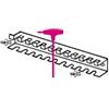 BETA - Supporto Porta Chiavi a Brugola con Impugnatura Serie 96T e 97TTX, Supporto in Lamiera per 11 Chiavi Maschio Esagonali, Porta Utensili da Parete con Viti, 96T/SPV