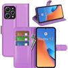 JIUNINE Cover per Xiaomi Redmi 12, Custodia Libro in Pelle Sintetica Portafoglio Case Flip Antiurto [Slot per Schede] [Chiusura Magnetica] Compatibile con Xiaomi Redmi 12, Viola