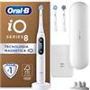 Oral-B Spazzolino Elettrico Ricaricabile iO 8 Bianco, 3 Testine Di Ricambio, 1 Custodia Da Viaggio. 1 Spazzolino