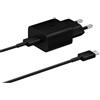 Samsung EP-T1510X Caricatore da 15W, Porta USB-C (con Cavo), Nero