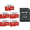 Lexar Scheda Micro SD 64 GB 5 Pack, fino a 100 MB/s, memory card