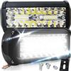 Retoo Faro da lavoro a LED, 120 W, 40 LED, per fuoristrada, 12 V, 8000 lumen, per trecker escavatore SUV, UTV, ATV, illuminazione in campo vicino, luce bianca
