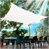 CelinaSun tenda parasole a vela protezione solare giardino balcone HDPE polietilene traspirante rettangolare 2,5 x 3,5 m bianco crema