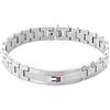 Tommy Hilfiger Jewelry Bracciale a Maglie da Uomo in Acciaio Inossidabile - Disponibile in Argento o Nero