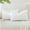 JOTOM Fodere In Velluto a coste Morbido Solido Fodere Di Cuscino Decorativo Cuscino Fodere Per Cuscini Da Letto Per La Decorazione Della Casa Per Divano Camera Da Letto 40x60cm Set Di 2 (Bianco Crema)