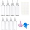 TIANNAIT 8 bottiglie in plastica da 30 ml/60 ml con imbuto separabile ed etichette vuote, per condimenti, pigmenti, per erogare liquidi per salse