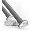 MEISENBERG Bastone per Tende a Pressione 210-260cm, Grigio, Ø 32 mm, Asta Tenda Doccia Estensibile per Tendaggi, Bagni e Balcone