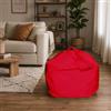 Dmora Talamo Italia - Pouf Abe, Poltrona multiuso, Poltroncina sacco, Pouf poggiapiedi, Made in Italy, 65x65 h50 cm, Rosso