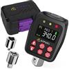 ANPUDS Adattatore Chiave Dinamometrica Digitale 1/2, 17-340Nm Chiave Dinamometrica con Alta Precisione ±1%, Preimpostata, Archivio Dati, Buzzer e Notifica LED, Adattatori da 1/4 3/8 per Auto, Moto