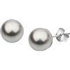 Nenalina, orecchini di perle da donna, orecchini, perla 8 mm, grigio, argento sterling 925, 842401-193