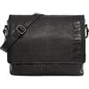 LEABAGS Borsa a Tracolla in Pelle per Uomo e Donna | Borsello Messenger con Tracolla | Borsa per Laptop in Vera Pelle fino a 15 Pollici | Borsa da Lavoro, Trasporto e Mano | Onyx Black