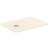 Ideal Standard - Ultra Flat S+, Piatto doccia rettangolare ultrasottile in resina effetto pietra, 100x70cm, Ideal Solid, Scarico lato corto, Sabbia