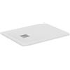 Ideal Standard - Ultra Flat S+, Piatto doccia rettangolare ultrasottile in resina effetto pietra, 90x70cm, Ideal Solid, Scarico lato corto, Bianco