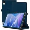 Envibe Custodia per DOOGEE T30 Pro, 11 inch, Cover Tablet DOOGEE T30 Pro, Copertura Protettiva Pieghevole con Supporto per Matita e Cinturino da Polso, Protezione Completa. (Blu)