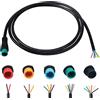 baluoqi Cavo di estensione 2Pin/3Pin/4Pin/5Pin/6Pin impermeabile spina con un singolo connettore DIY Ebike linea per bici elettrica Luce/acceleratore/Ebrake/Display Ebike parti (5Pin maschio)