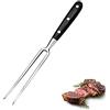 UV STYLISH Forchetta per carne con manico, in acciaio inox, 29 cm, con manico in plastica, per barbecue, cucina, tacchino, arrosto, cena (nero)