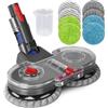 RUKHOOL Testa di Mocio Elettrico Lavapavimenti per Dyson V7/ V8/ V10 / V11 / V15 Aspirapolvere Attacco Mocio Elettrico Serbatoio D'acqua Removibile 8 Spazzole Contenitore Di Riempimento