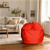 Dmora Talamo Italia - Pouf Abe, Poltrona multiuso, Poltroncina sacco, Pouf poggiapiedi, Made in Italy, 65x65 h50 cm, Arancione
