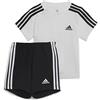 Adidas I 3S Sport Set, Tutina per Bambino e Neonato Unisex-Bimbi 0-24, Top:White/Black Bottom:Black/White, 912M