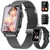 DXHBC Smartwatch Donna DXHBC con Bluetooth per chiamare, orologio fitness per uomo e donna, monitoraggio SpO2/sonno, frequenza cardiaca 24H, 130+ sport, impermeabile IP68(nero)