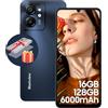 Blackview Smartphone Color8 con 16GB+128GB/1TB-TF, Octa-core, 6000mAh/18W, 6.75'' HD+/90Hz, 50MP+8MP, Android 13 Telefono Cellulare, Fingerprint/Face ID/OTG/GPS/3 Slot/3.5mm Jack-2 Anni Garanzia