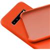 N NEWTOP Custodia Cover Compatibile per Samsung Galaxy S10, Ori Case Guscio TPU Silicone Semi Rigido Colori Microfibra Interna Morbida (Arancione)