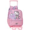 Hello Kitty Hearts & Dots, zaino scuola rosa, zaino per bambini, in poliestere, scomparto principale con tasca interna, spallacci larghi, ergonomici e imbottiti, rosa, Zaino 25