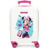 Disney Joumma Good Mood - Valigia da cabina bianca, 33 x 50 x 20 cm, 34 x 55 x 20 cm, rigida ABS, chiusura a combinazione laterale, 28,4 l, 2 kg, 4 ruote doppie bagaglio a mano, bianco, Valigia 50
