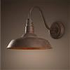 WSADZXC77 Lampada da parete antica Esterno Cupola a collo di cigno Applique Retro Industrial E27 Lampada da parete impermeabile Rustic Bronze Nero Fienile Intorno all'ombra Warehouse Loft Balcone Area pav B