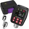 ANPUDS Adattatore Chiave Dinamometrica Digitale 1/2, 6.75-135Nm Chiave Dinamometrica con Alta Precisione ±1%, Preimpostata, Archivio Dati, Buzzer e Notifica LED, Adattatori da 1/4 3/8 per Auto Moto