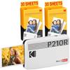 KODAK Mini Stampante P210 Retro 2 + Cartuccia e Carta per 60 Foto, Stampante collegata Bluetooth, Foto Formato CB 5,3 x 8,6 cm, Batteria al Litio - Sublimazione Termica 4pass