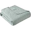 Madison Park Luxe - Coperta trapuntata con cuciture damascate, in cotone, ultra morbida, accogliente biancheria da letto per soggiorno, divano, letto, 60 x 70 cm, bordi marini