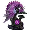 Nemesis Now Statuetta veggente draconica 17 cm, resina, rosa/viola, drago su albero, ornamento drago viola, regalo da collezione, fuso in resina di alta qualità, sapientemente dipinto a mano