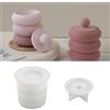 HNLMZ Stampi in Silicone per Resina,1Pezzi Stampo in Resina da Colata DIY,Stampo in Silicone per Vaso di Fiori Succulento per Colata di Cemento