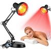 Cozion Lampada In-frarossi 100 Watt, Lampada a In-frarossi Riscaldante - 10 Temperature Regolabili, Luce a Riscaldante per Alleviare i Dolori, Luce Rossa Termica per Uso Domestico con Supporto e Timer
