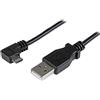 StarTech.com Cavo di ricarica e sincronizzazione micro USB da 1 m, USB-A a Micro B ad angolo destro, M/M, 0,25mm²
