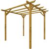 4F Pergola pergolato legno gazebo veranda tettoia giardino 3x3m europa no copertura