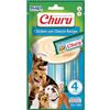 INABA Churu Snack per Cani Cremoso al Pollo e Formaggio - 1 Pack (4 Stick x 16gr) - Premietti Cane Ipocalorici, Morbidi e Deliziosi, Cibo per Cani Senza Conservanti o Coloranti Artificiali, Grain-Free