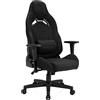 SENSE7 Poltrona da gioco Vanguard, ergonomico con cuscini lombari regolabili, inclinazione regolabile, sedia da gioco con oscillazione, sedia da ufficio in tessuto 150kg, sedia PC nera