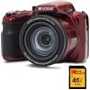 KODAK Pixpro Astro Zoom AZ425 - Fotocamera digitale Bridge, Zoom ottico 42X, grandangolare da 24 mm, 20 megapixel, LCD 3, video Full HD 1080p, batteria agli ioni di litio - rosso