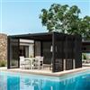DEGHI Gazebo bioclimatico 4x4 m in alluminio antracite - Enea